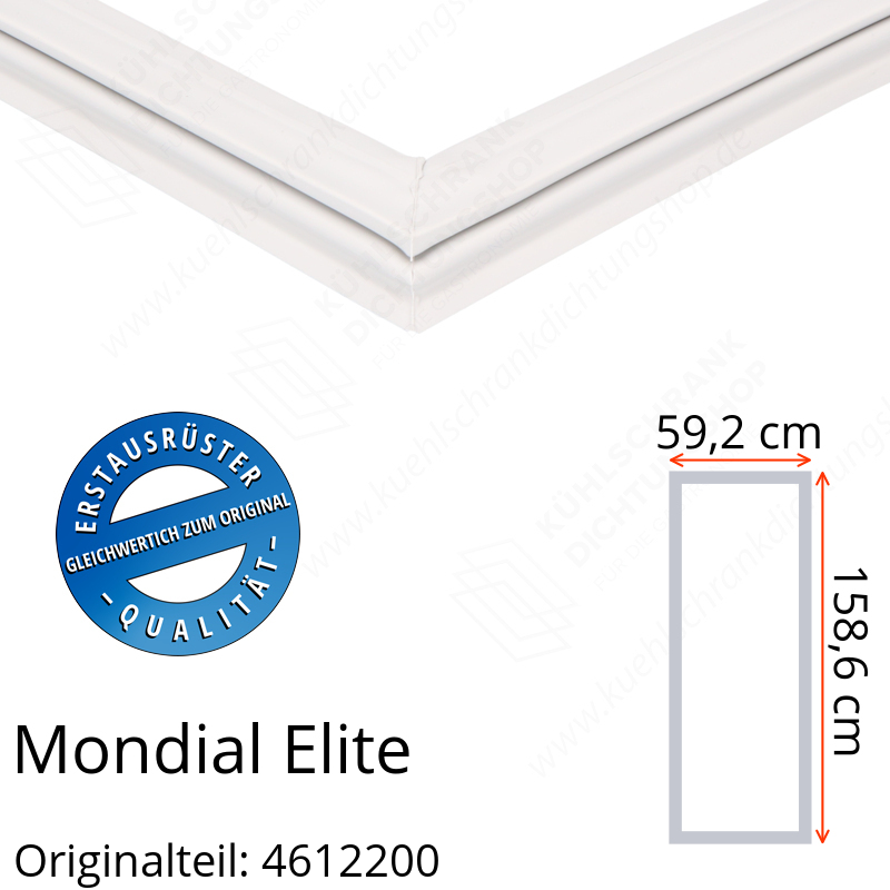 Mondial Elite Türdichtung 158,6 x 59,2 cm Ersatzteil: 4612200 für verschiedene Modelle