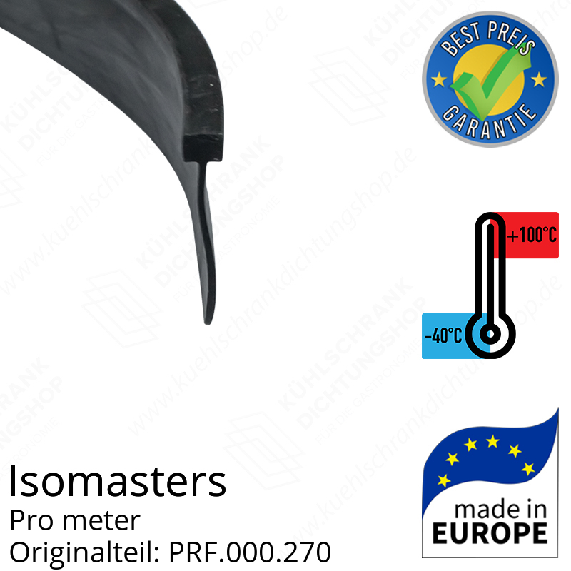 Isomasters Bodengummi für Drehtür (Schleifdichtung) pro Meter Ersatzteil: PRF.000.270