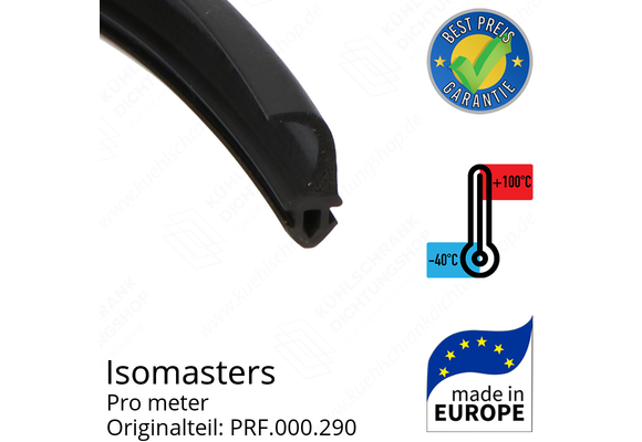 Isomasters Dichtungsgummi für Drehtür pro Meter Ersatzteil: PRF.000.290
