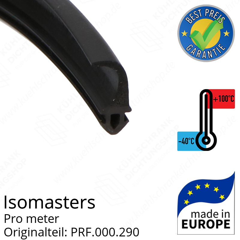 Isomasters Dichtungsgummi für Drehtür pro Meter Ersatzteil: PRF.000.290