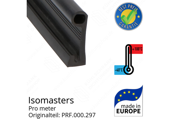Isomasters Dichtungsgummi für ISOMATIC Schiebetür pro Meter Ersatzteil: PRF.000.297