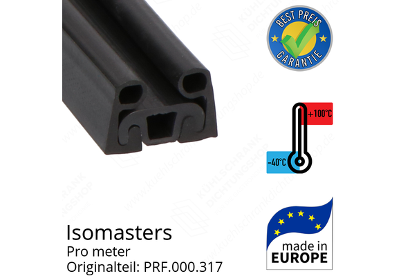 Isomasters Dichtungsgummi für ISONOMIC Schiebetür pro Meter Ersatzteil: PRF.000.317