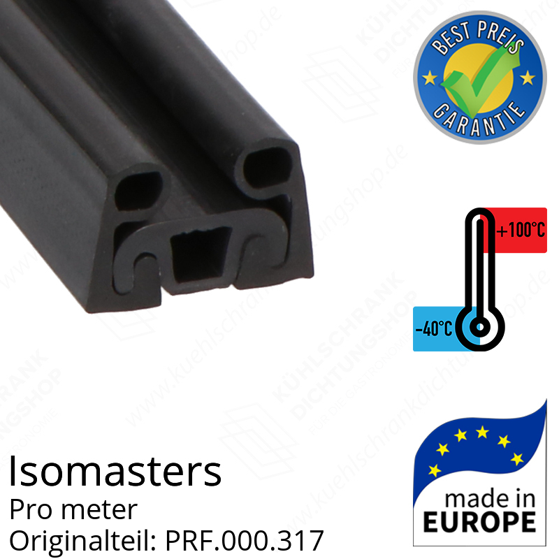 Isomasters Dichtungsgummi für ISONOMIC Schiebetür pro Meter Ersatzteil: PRF.000.317