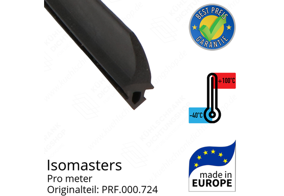 Isomasters Dichtungsgummi für Schiebetür und Drehtür pro Meter Ersatzteil: PRF.000.724