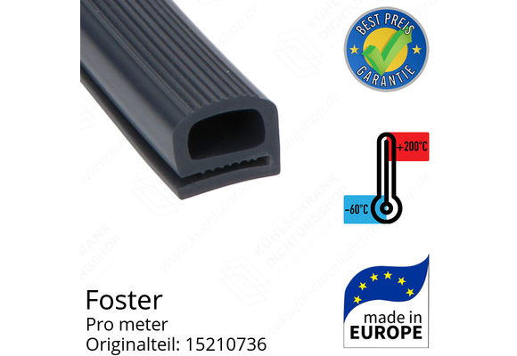 Foster Dichtungsgummi für Drehtür pro Meter Ersatzteil: 15210736