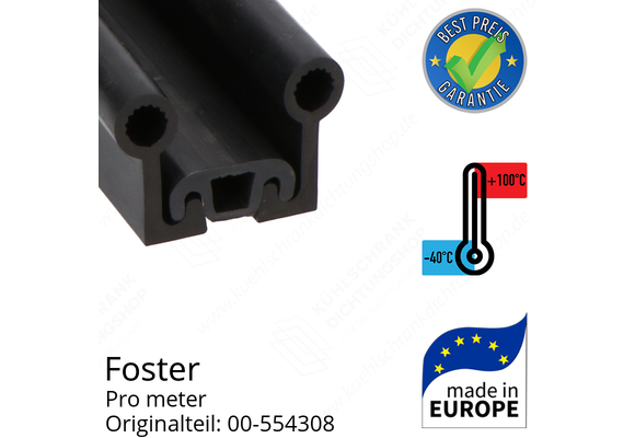 Foster Dichtungsgummi für Schiebetür und Pendeltür pro Meter Ersatzteil: 00-554308