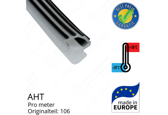 AHT Schiebedeckeldichtung pro Meter für AHT MIAMI 145 / 185 / 210 / 250 Ersatzteil: 106