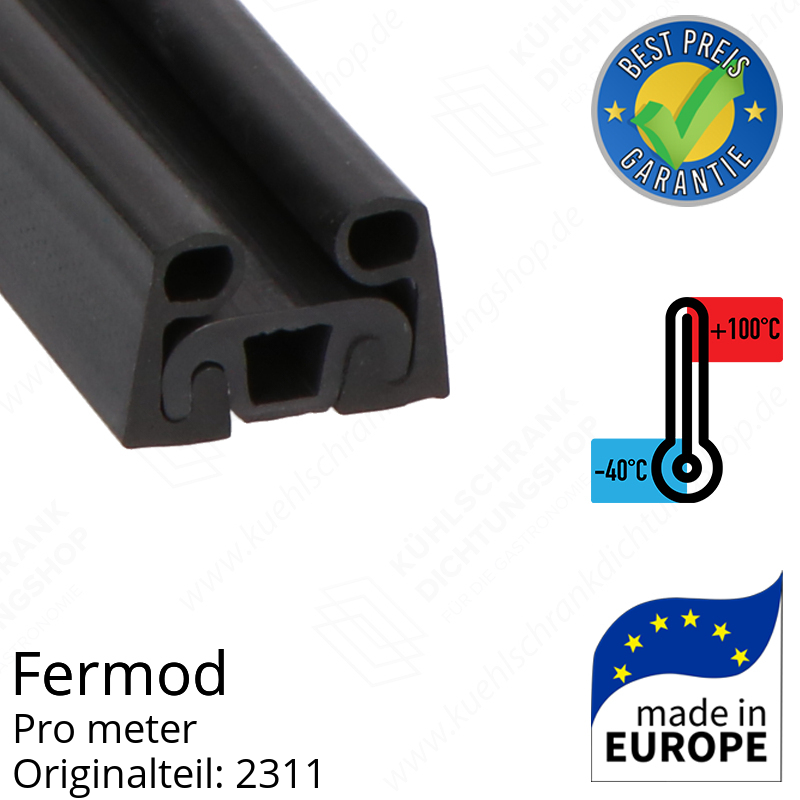 Fermod Dichtungsgummi für Schiebetür und Pendeltür pro Meter Ersatzteil: 2311