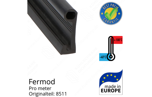 Fermod Dichtungsgummi für Schiebetür und Pendeltür pro Meter Ersatzteil: 8511