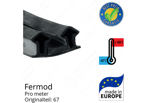 Fermod Dichtungsgummi für Drehtür und Schiebetür pro Meter Ersatzteil: 67