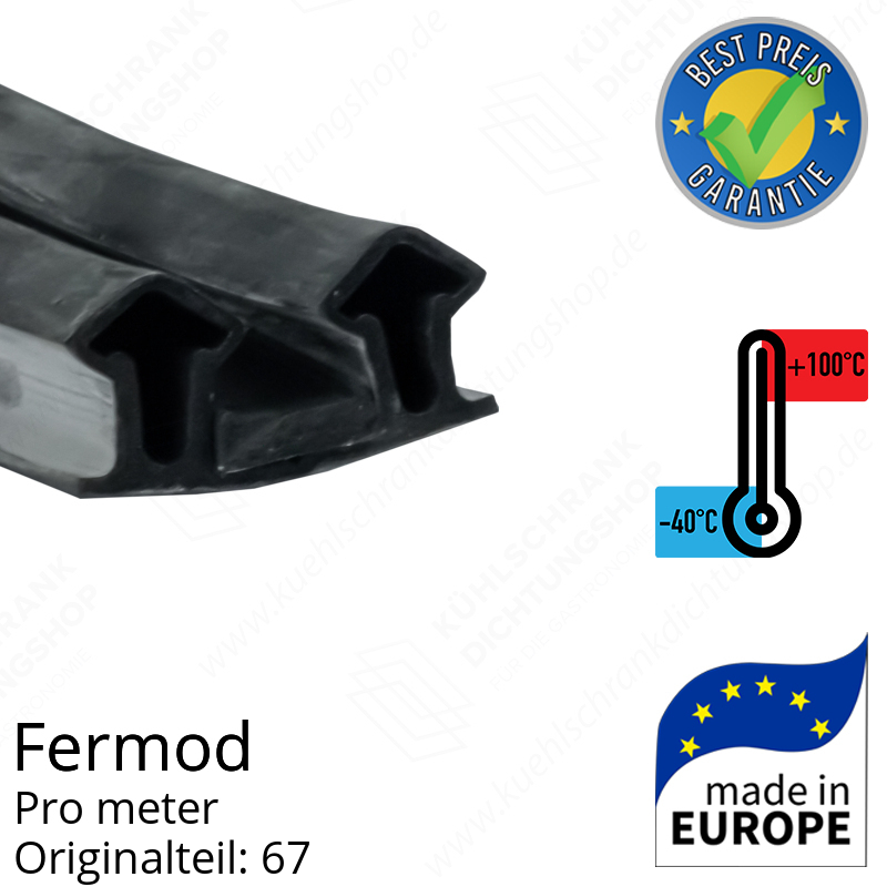 Fermod Dichtungsgummi für Drehtür und Schiebetür pro Meter Ersatzteil: 67