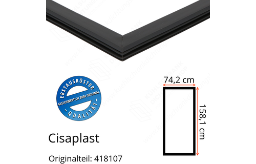 Cisaplast Türdichtung 158,1 x 74,2 cm Original Ersatzteilnummer: 418107
