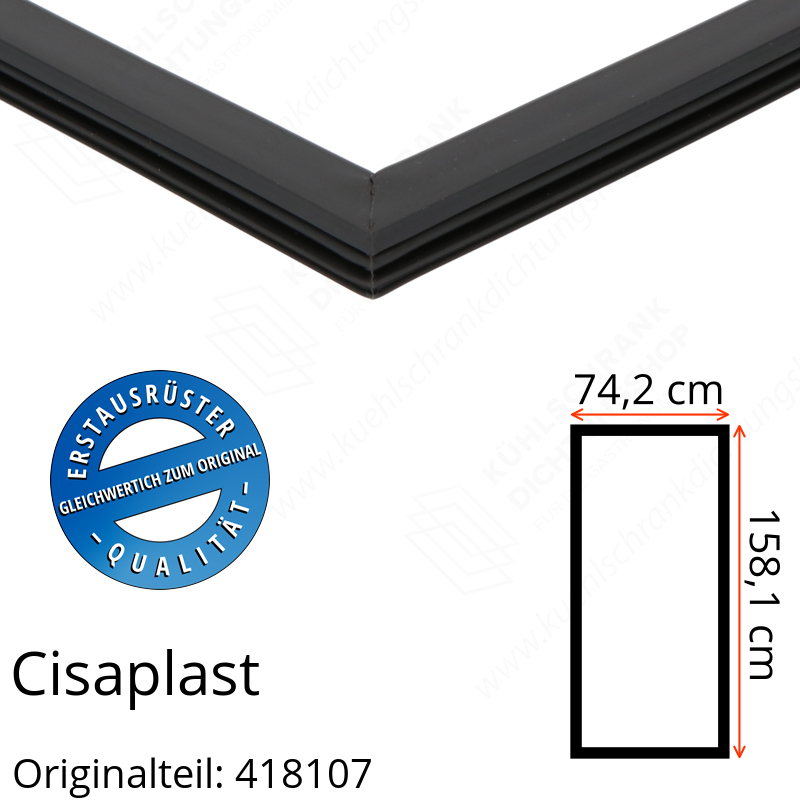 Cisaplast Türdichtung 158,1 x 74,2 cm Original Ersatzteilnummer: 418107