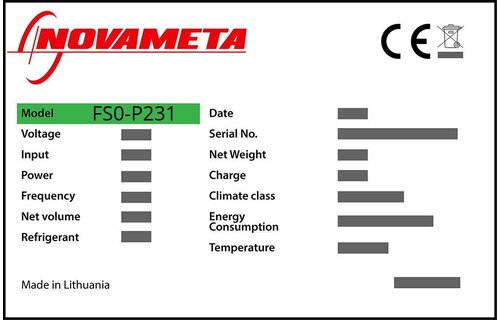 Novameta FS0-P231 Türdichtung 66,9 x 39,4 cm