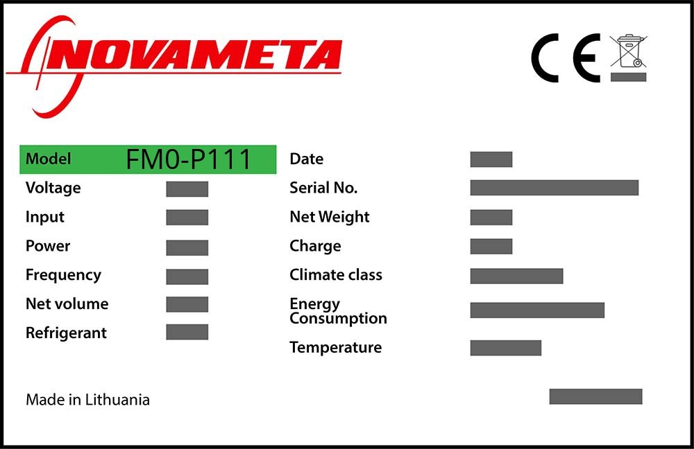 Novameta FM0-P111 Schubladendichtung 30,8 x 39,4 cm