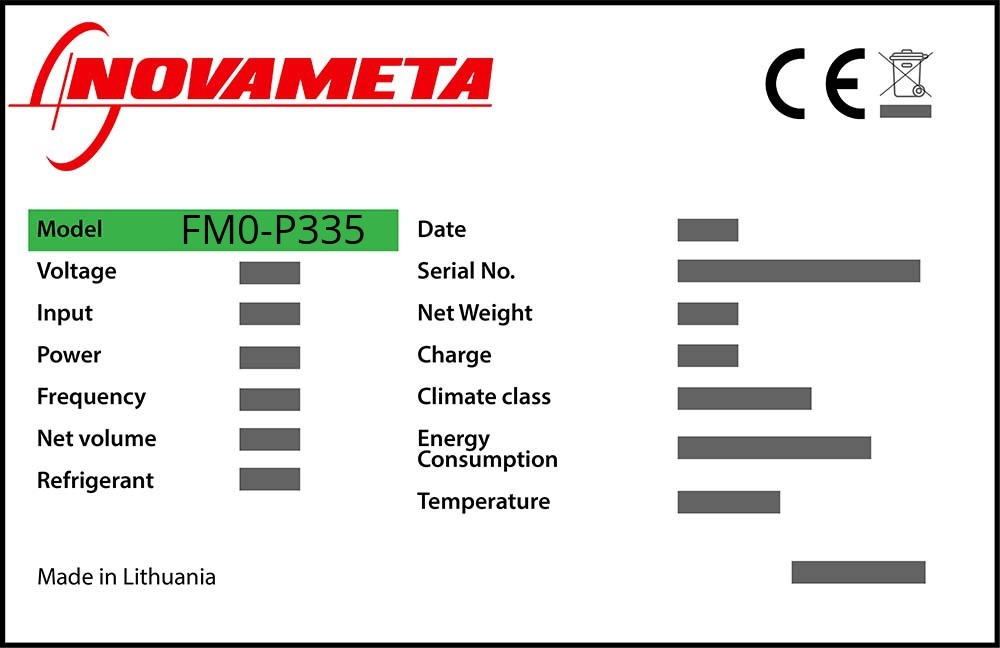 Novameta FM0-P335 Schubladendichtung 30,8 x 39,4 cm