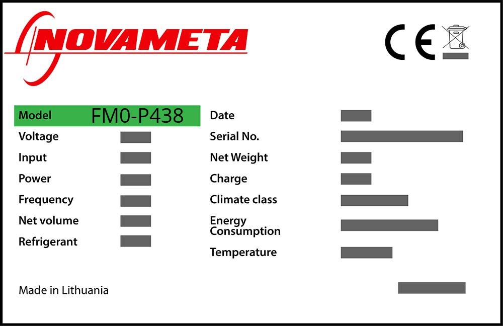 Novameta FM0-P438 Schubladendichtung 32,6 x 39,4 cm