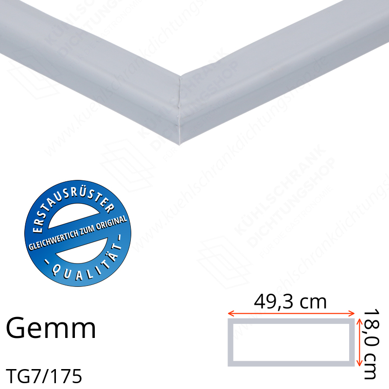 Gemm TG7/175 Schubladendichtung 18,0 x 49,3 cm