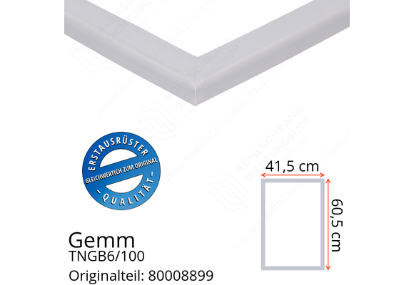 Gemm TNGB6/100 Türdichtung 60,5 x 41,5 cm