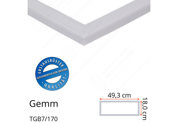 Gemm TGB7/170 Schubladedichtung 18,0 x 49,3 cm