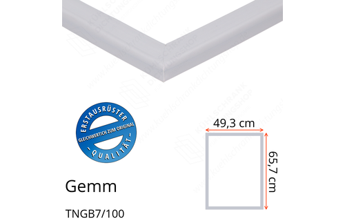 Gemm TNGB7/100 Türdichtung 65,7 x 49,3 cm