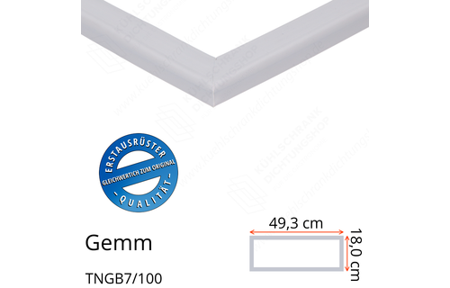 Gemm TNGB7/100 Schubladendichtung 18,0 x 49,3 cm