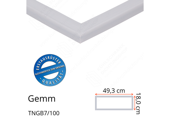 Gemm TNGB7/100 Schubladedichtung 18,0 x 49,3 cm