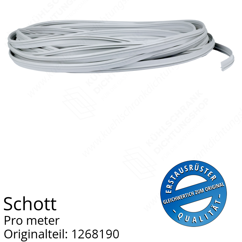Schott Dichtungsgummi für Schott Türen pro Meter Ersatzteil: 105105, 1268190