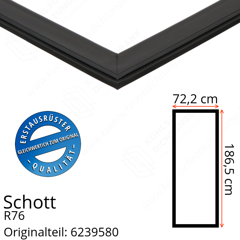 Schott Türdichtung 186,5 x 72,2 cm Ersatzteil: 6239580