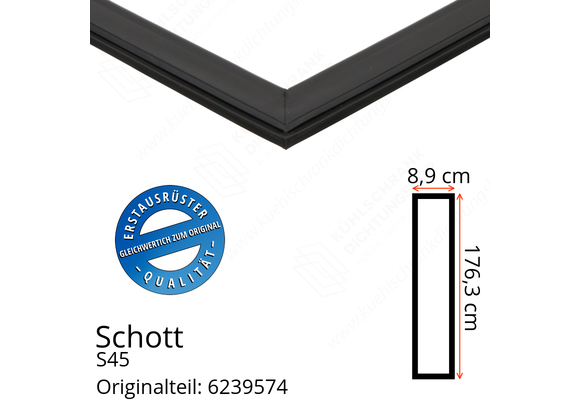 Schott Türdichtung 176,3 x 38,9 cm Ersatzteil: 6239574