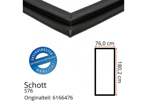 Schott Türdichtung 180,2 x 76,0 cm Ersatzteil: 6166476