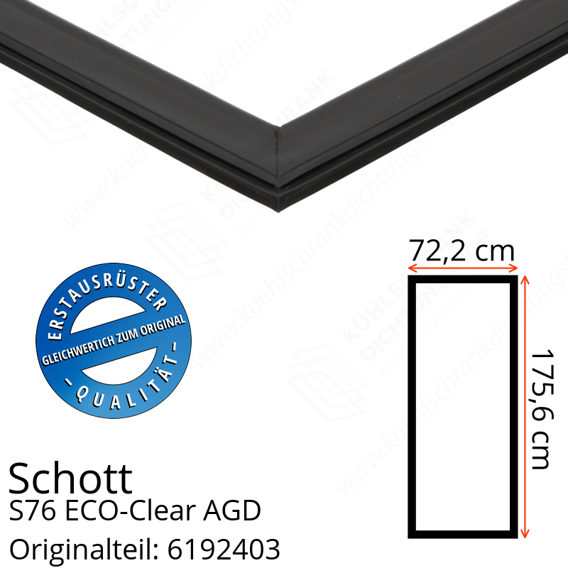 Schott Türdichtung 175,6 x 72,2 cm Ersatzteil: 6192403