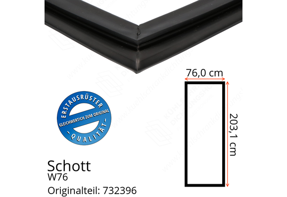 Schott Türdichtung 203,1 x 76,0 cm Ersatzteil: 732396
