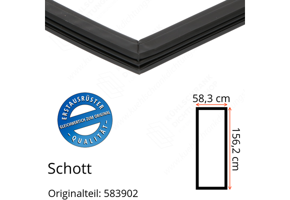 Schott Türdichtung 156,2 x 58,3 cm Ersatzteil: 583902