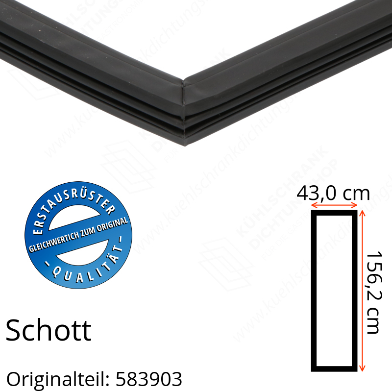 Schott Türdichtung 156,2 x 43,0 cm Ersatzteil: 583903