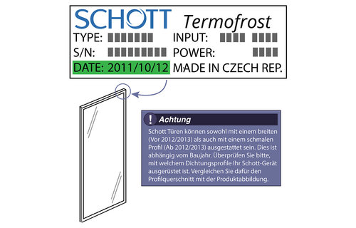 Schott Türdichtung 156,2 x 58,7 cm Ersatzteil: 583905