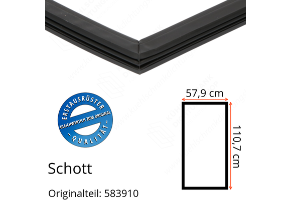 Schott Türdichtung 110,7 x 57,9 cm Ersatzteil: 583910