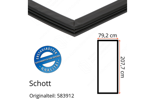 Schott Türdichtung 207,7 x 79,2 cm Ersatzteil: 583912