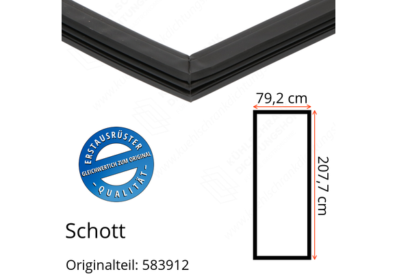 Schott Türdichtung 207,7 x 79,2 cm Ersatzteil: 583912