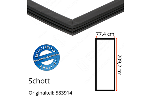 Schott Türdichtung 209,2 x 77,4 cm Ersatzteil: 583914