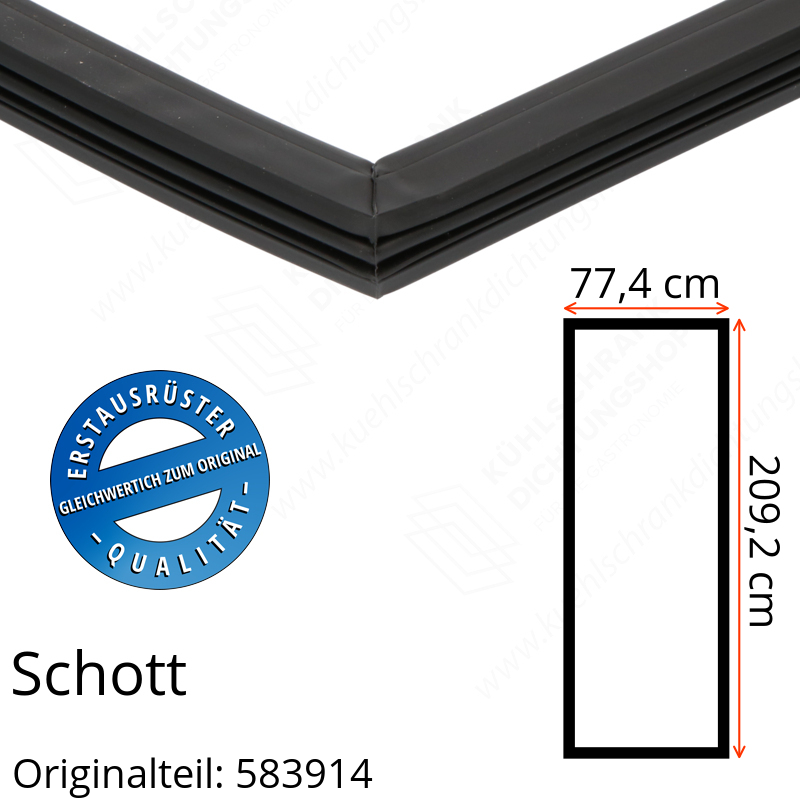 Schott Türdichtung 209,2 x 77,4 cm Ersatzteil: 583914