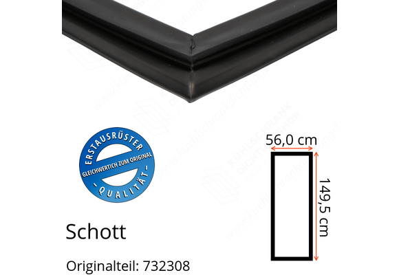 Schott Türdichtung 149,5 x 56,0 cm Ersatzteil: 732308