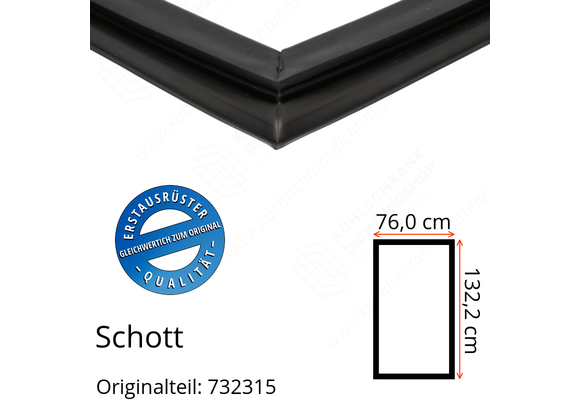 Schott Türdichtung 132,2 x 76,0 cm Ersatzteil: 732315