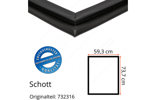 Schott Türdichtung 73,7 x 59,3 cm Ersatzteil: 732316