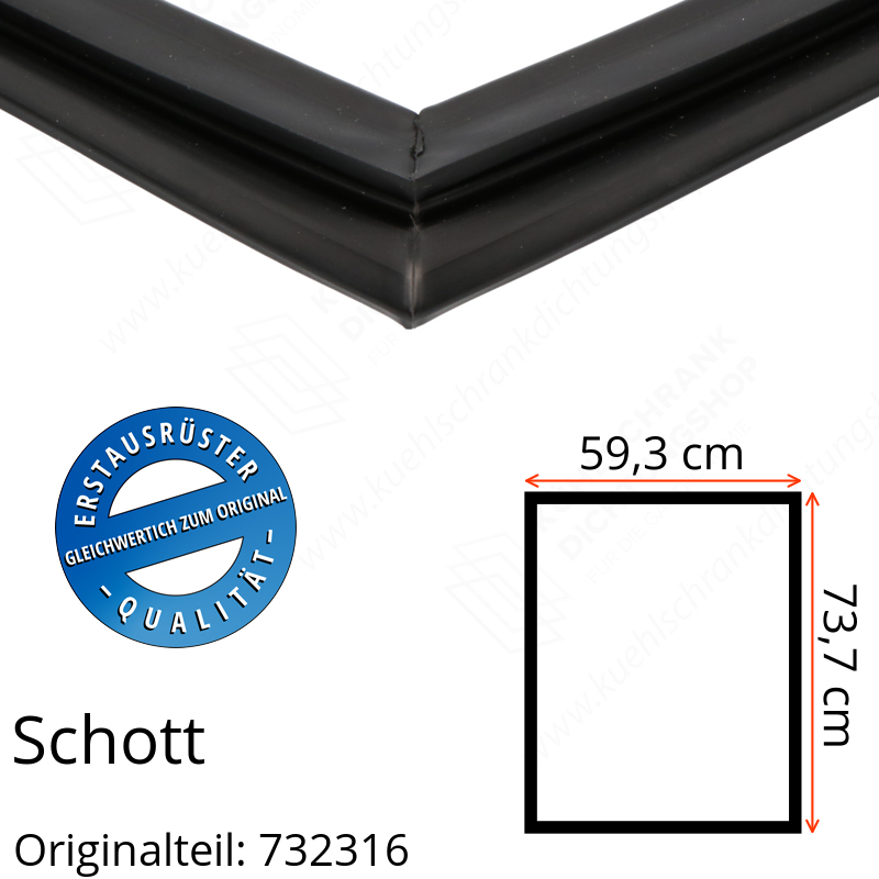Schott Türdichtung 73,7 x 59,3 cm Ersatzteil: 732316