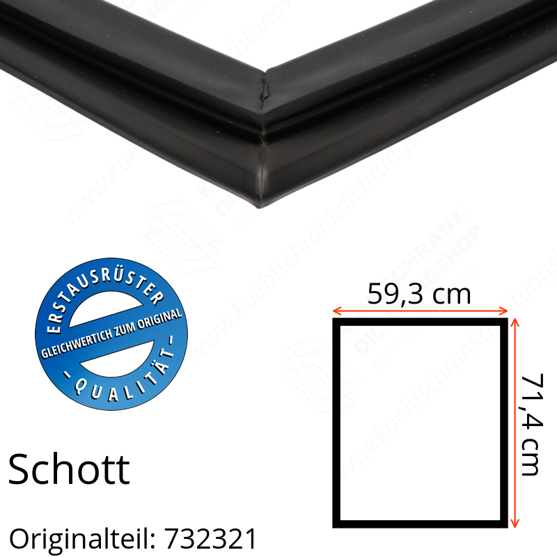 Schott Türdichtung 71,4 x 59,3 cm Ersatzteil: 732321