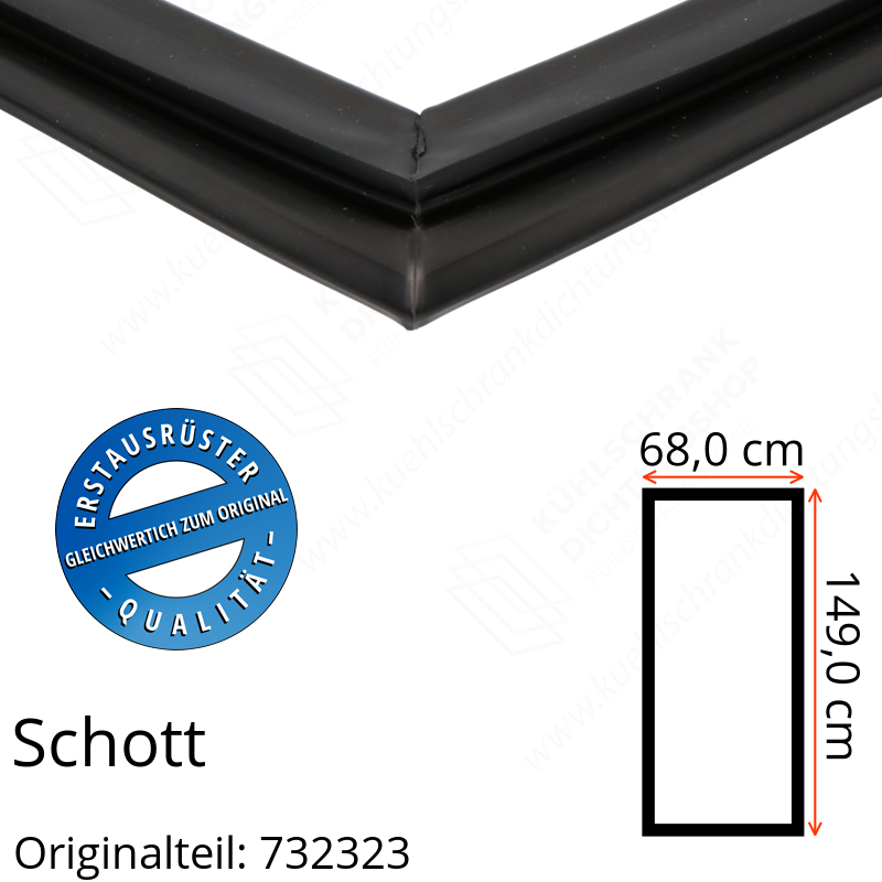 Schott Türdichtung 149,0 x 68,0 cm Ersatzteil: 732323