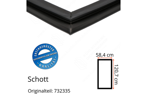 Schott Türdichtung 120,7 x 58,4 cm Ersatzteil: 732335