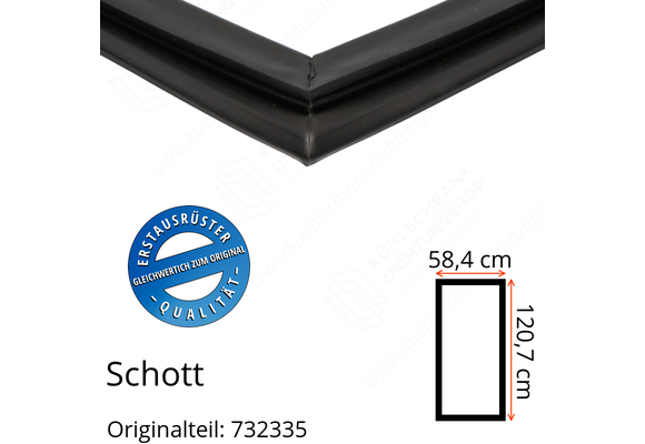 Schott Türdichtung 120,7 x 58,4 cm Ersatzteil: 732335