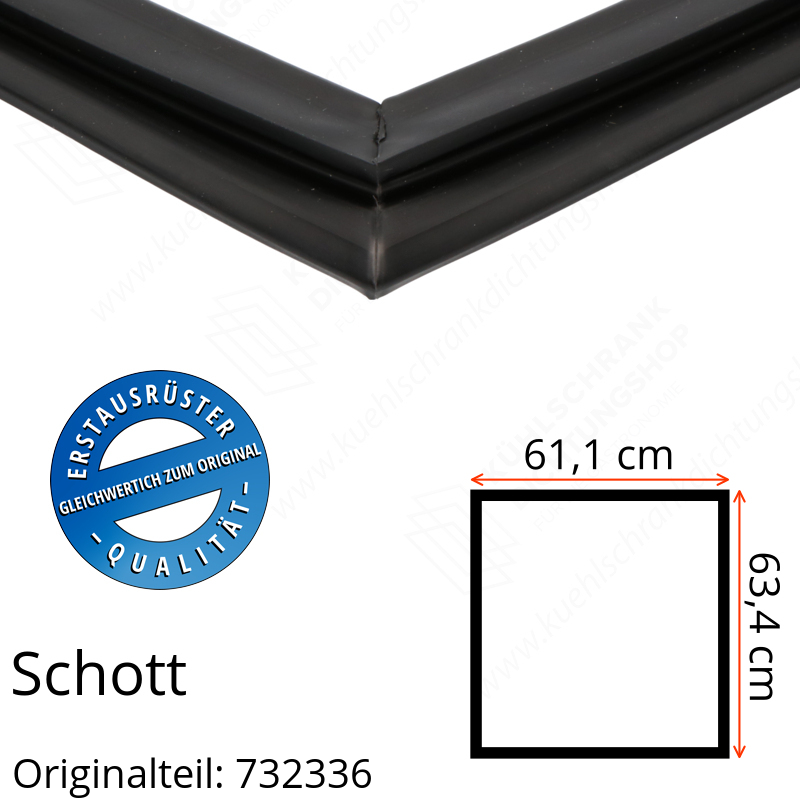 Schott Türdichtung 63,4 x 61,1 cm Ersatzteil: 732336